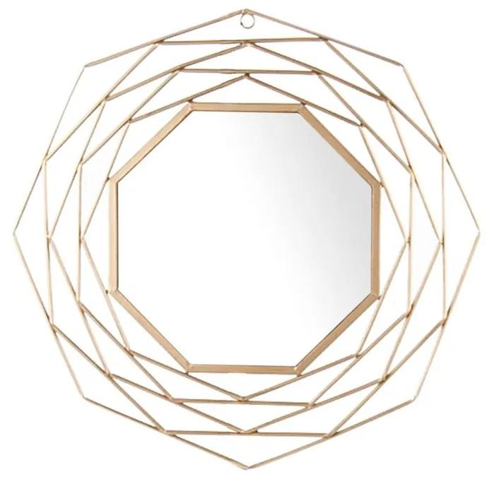 Nyolcszög formájú falitükör, 57 cm, arany - NID D'ABEILLE