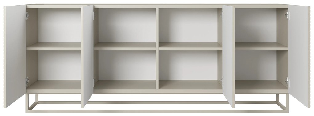 Asha komód 200 cm négyajtós - kasmír / kasmír lábazat