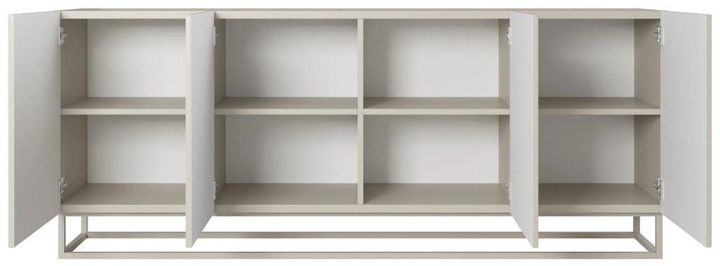 Asha négyajtós komód 200 cm - kasmír / kasmír keret