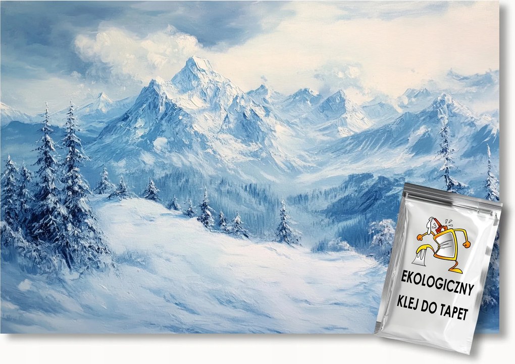 Fotótapéta Flizelina Tájkép Hegyek Csúcsok Tél Hó Fagy 350x250 ragasztó