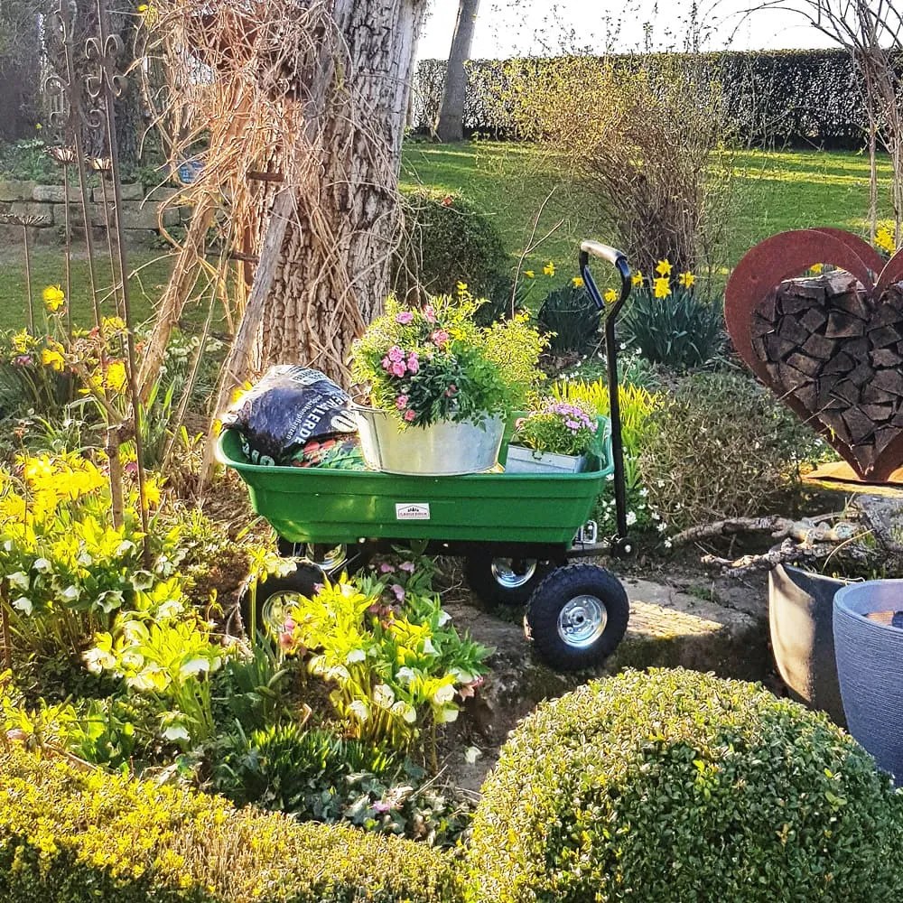 JEREMY billenős kerti talicska, 51x103,5x92,5cm, zöld Gardebruk