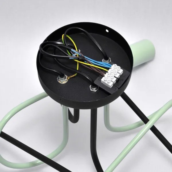 Felületre szerelhető csillár OXFORD 4xE27/15W/230V fekete/zöld