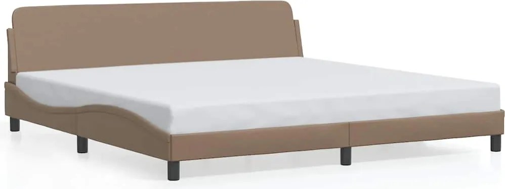 vidaXL cappuccino színű műbőr ágykeret Dover 200x200 cm