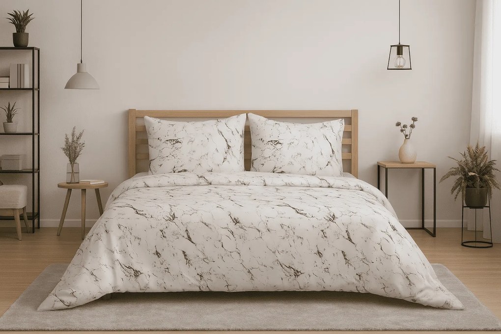 Mikroszálas ágyneműhuzat MARBLE, fehér Ágyneműhuzat mérete: 70 x 90 cm | 140 x 200 cm