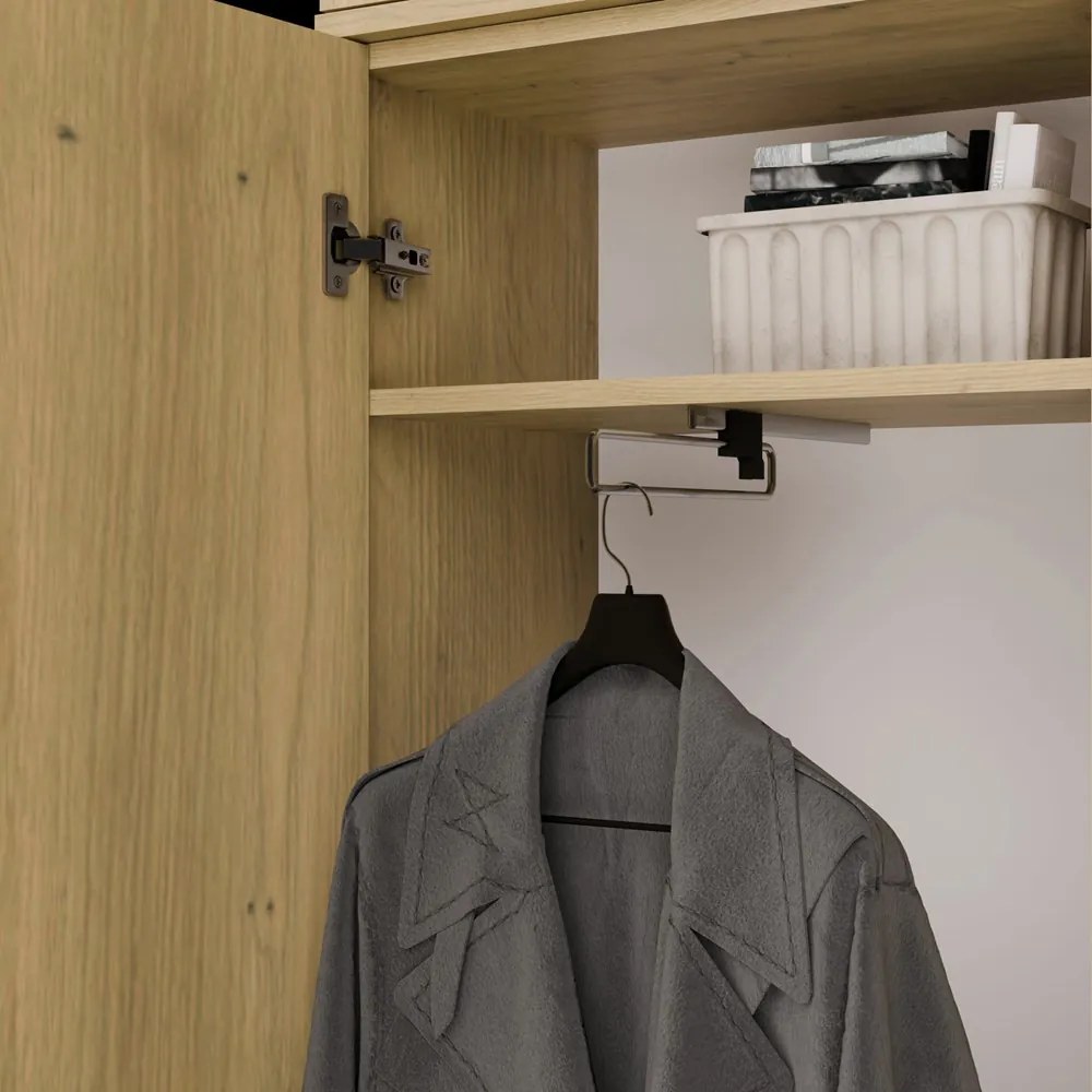 HAGA IV 2SZ2W előszobafal 200x35x238 cm, tölgy