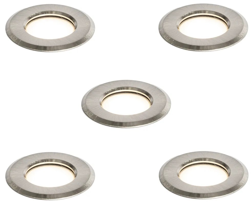 5 darabos modern süllyesztett spotlámpa szett alumínium LED-del IP67 - Linsey