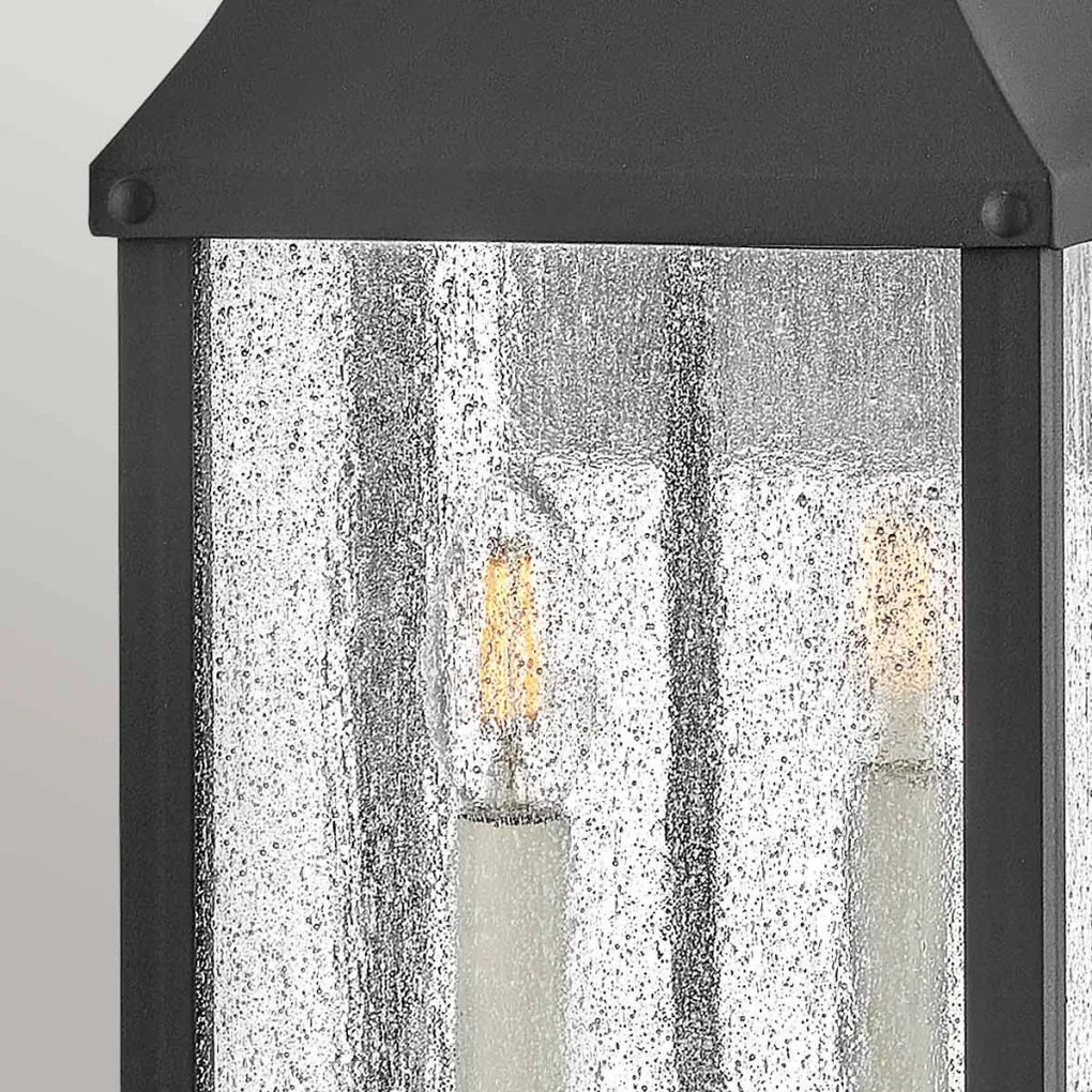 ELSTEAD HK-BEACON-HILLMMB BEACON Klasszikus Kültéri Fali Lámpa Fekete, Átlátszó E14 IP44