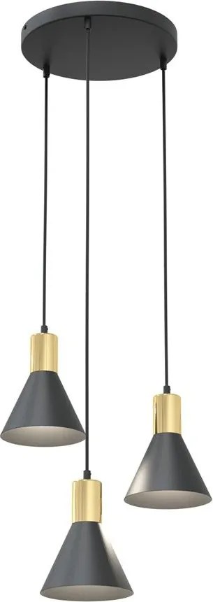 Emibig modern függeszték rosa fekete arany emi1388/3prem