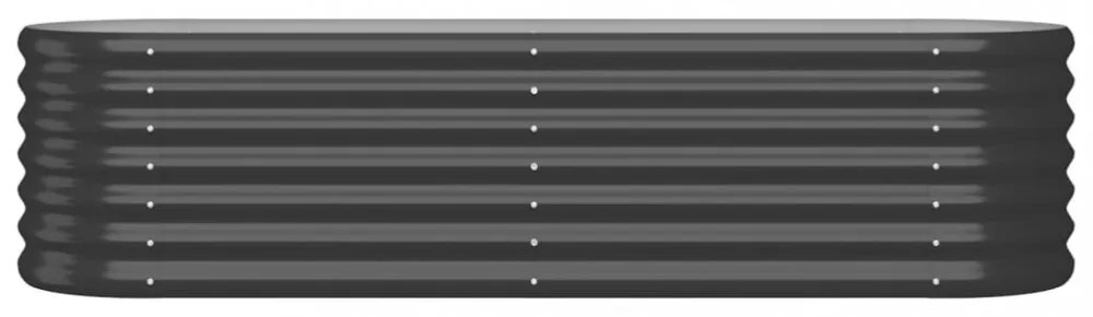 antracitszürke horganyzott acél kerti magaságyás 152x40x36 cm