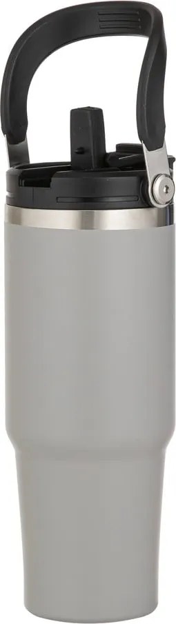 Szürke rozsdamentes acél utazó ivópalack 1 l Eco – Ladelle