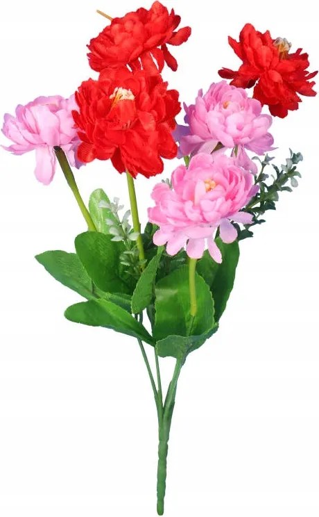 Piros Rózsaszín Kacsa Csokor Sírkő Dekoráció Váza 38cm