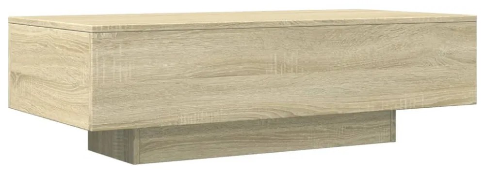 sonoma tölgy színű szerelt fa dohányzóasztal 100 x 49,5 x 31 cm