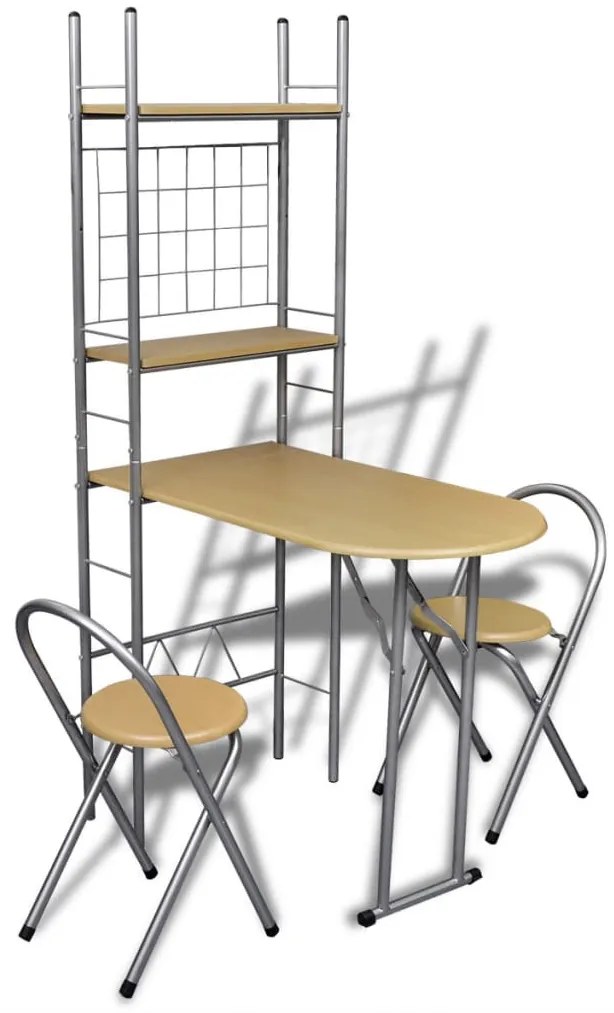 Összecsukható Reggeli Bár Készlet / étkező garnitúra 2 székkel