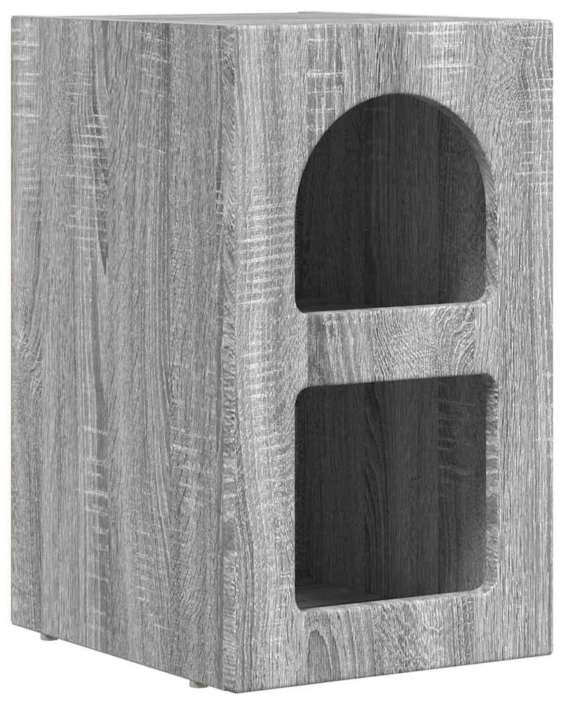 Éjjeli asztal 2 pcs Szürke Sonoma 29.5 x 35 x 50 cm Faanyag