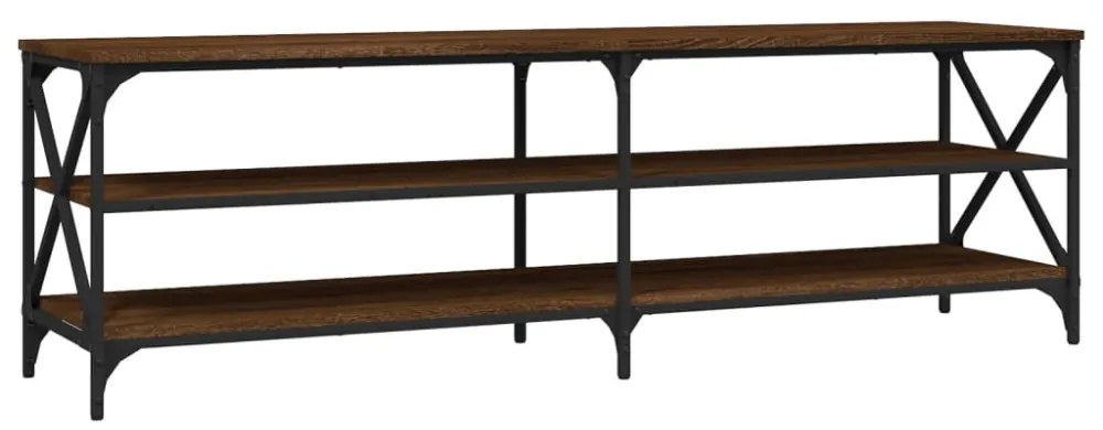 barna tölgy színű szerelt fa TV-szekrény 160 x 40 x 50 cm