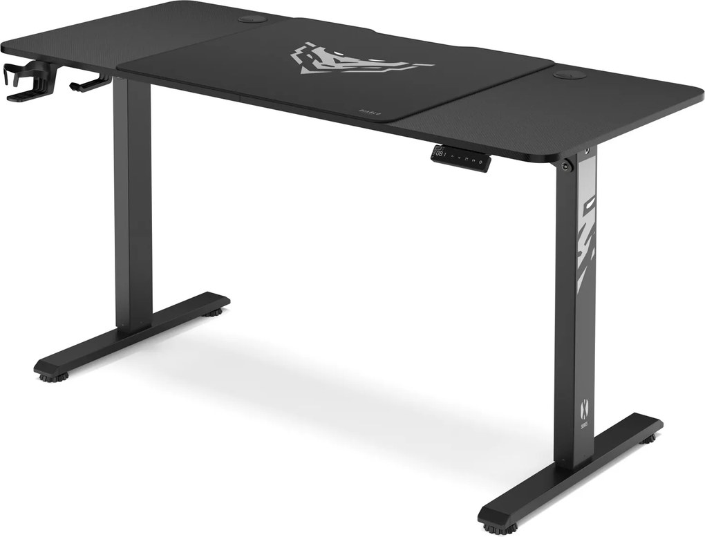 Elektromosan magasságban állítható íróasztal 140 cm fekete: Diablo X-Tensio 1400