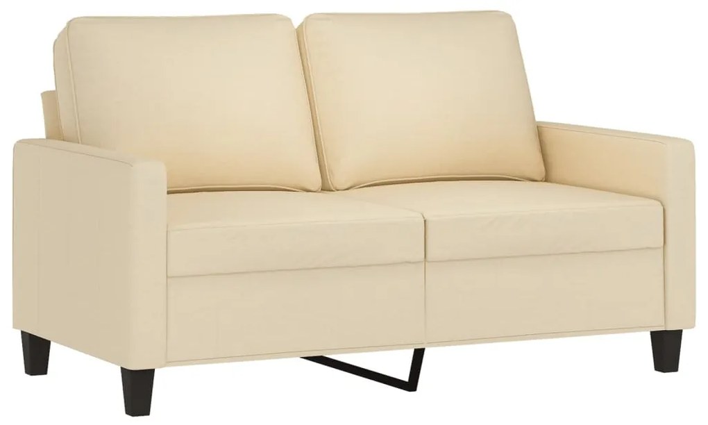 kétszemélyes krémszínű szövetkanapé 120 cm