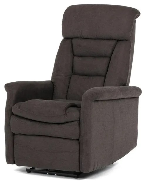 Relax fotel beépített elektromos vezérléssel, barna szövetkárpittal. TV-925 BR2