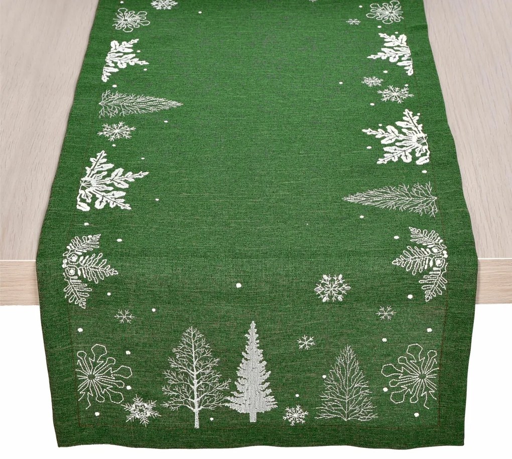 Karácsonyi futószőnyeg zöld, 40 x 140 cm, 40 x 140 cm
