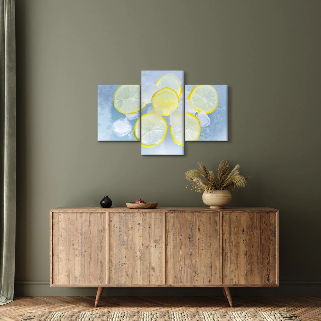 Citrom a jégben képe (90x60 cm)