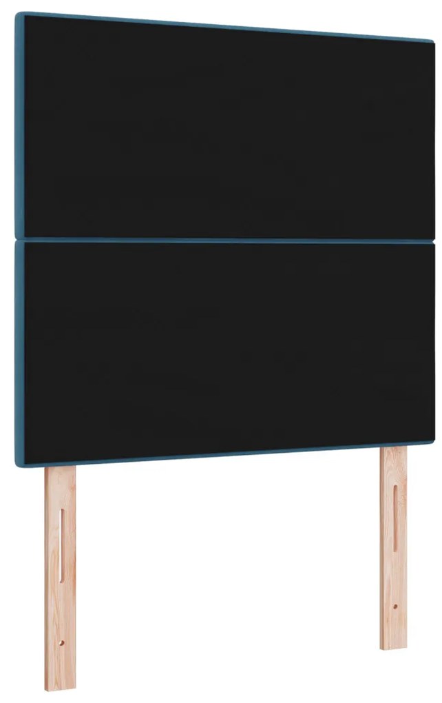 LED Fejtámla Sötét Kék 90 cm Bársony