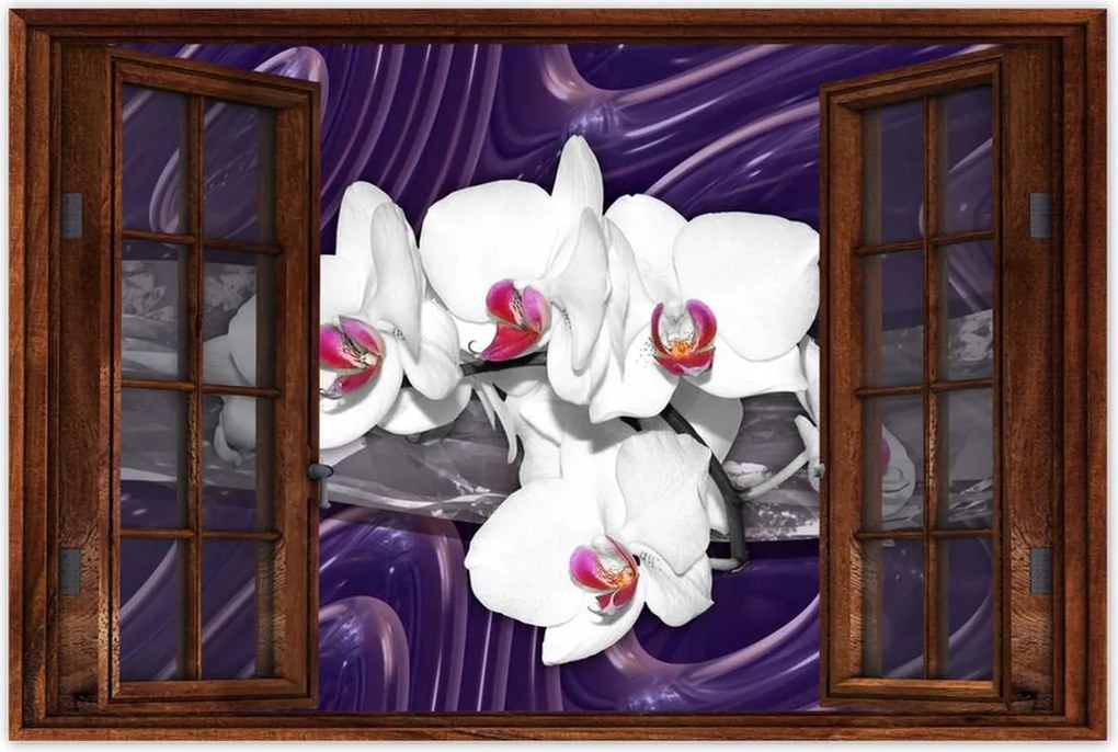 Poszterek 60x40 Mozaik orchideával