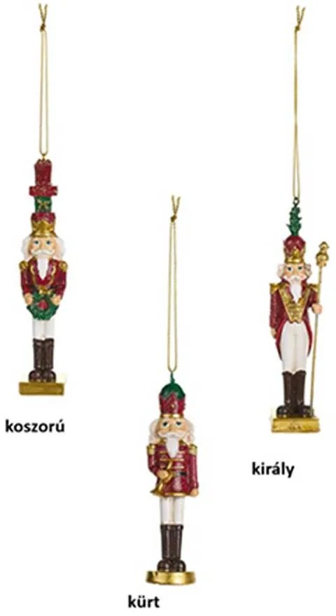 Diótörő karácsonyfadísz 12 cm három féle / Király