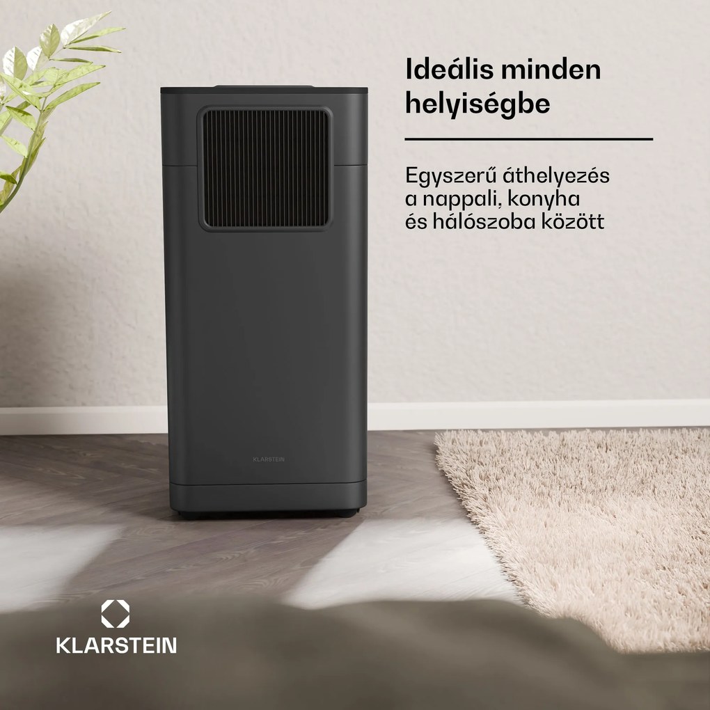Klarstein Breeze Box 9K Smart PAC légkondicionáló, 3 az 1-ben üzemmód, Intelligens vezérlés, 32 m²-ig, 24ó időzítő, mobil