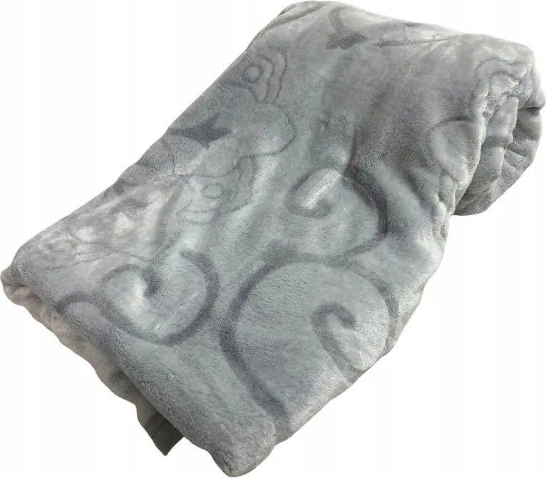 Deka mikroflanel takaró, hamu