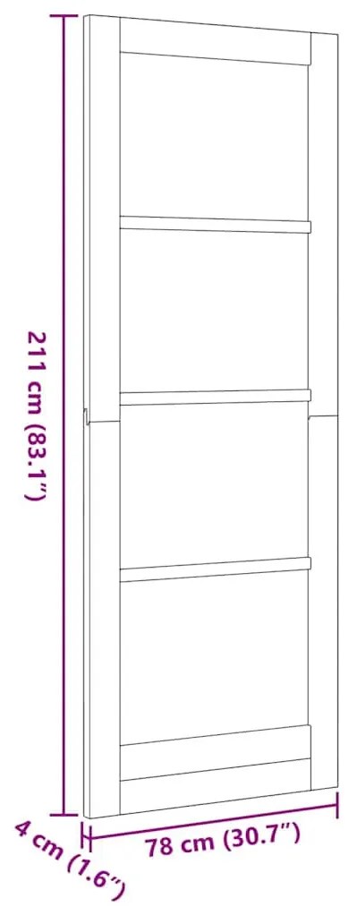 Belső Ajtó Üveggel ORKDAL Fehér 78 x 211 cm