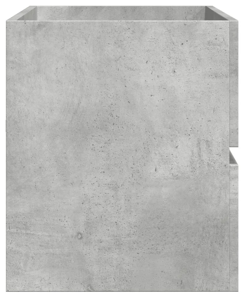 Betonszürke szerelt fa mosdószekrény 100 x 38,5 x 45 cm