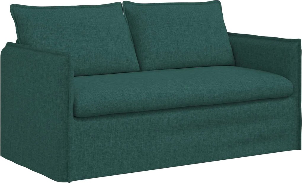 vidaXL Kanapé Sötétzöld 156 x 82 x 85 cm szövet