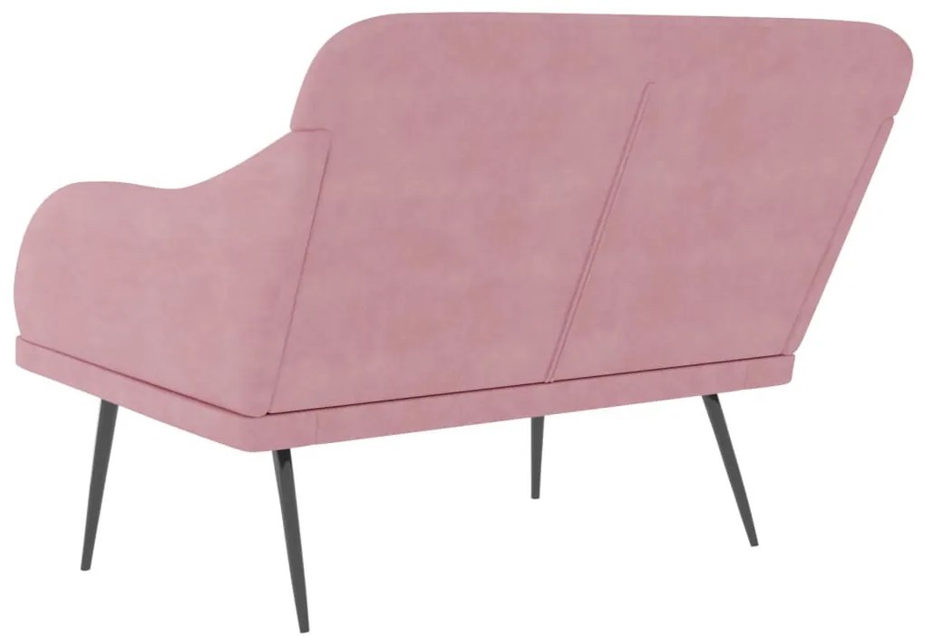 rózsaszín bársonypad 110 x 76 x 80 cm