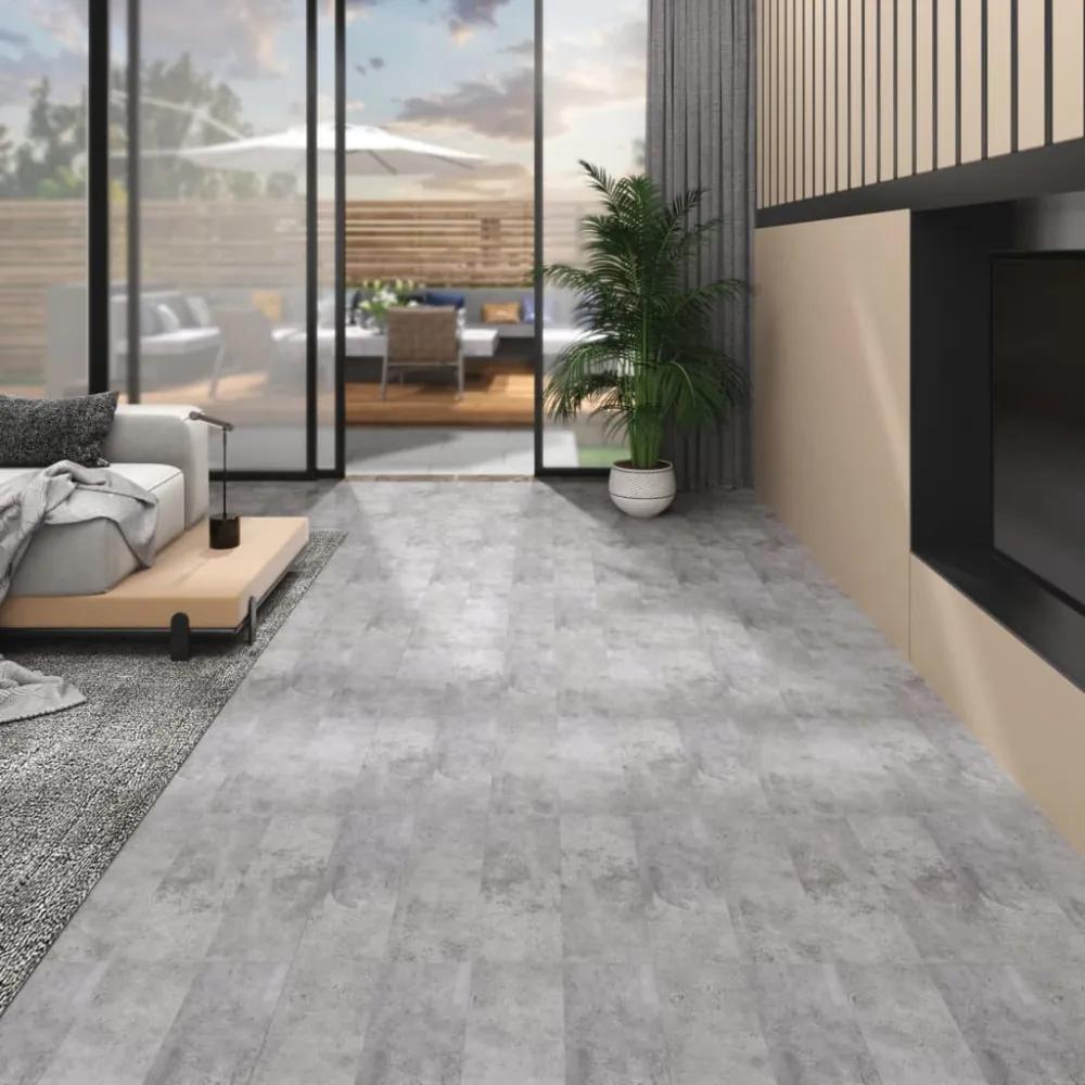 Barna cement színű 3 mm-es pvc padlóburkolat 4,46 m²