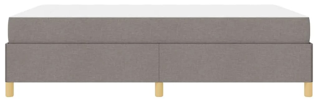 Boxrugós ágy matracmal Taupe és fehér 160 x 200 cm szövet