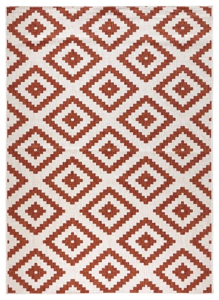 Malta barna-krémszínű kültéri szőnyeg, 80 x 150 cm - NORTHRUGS