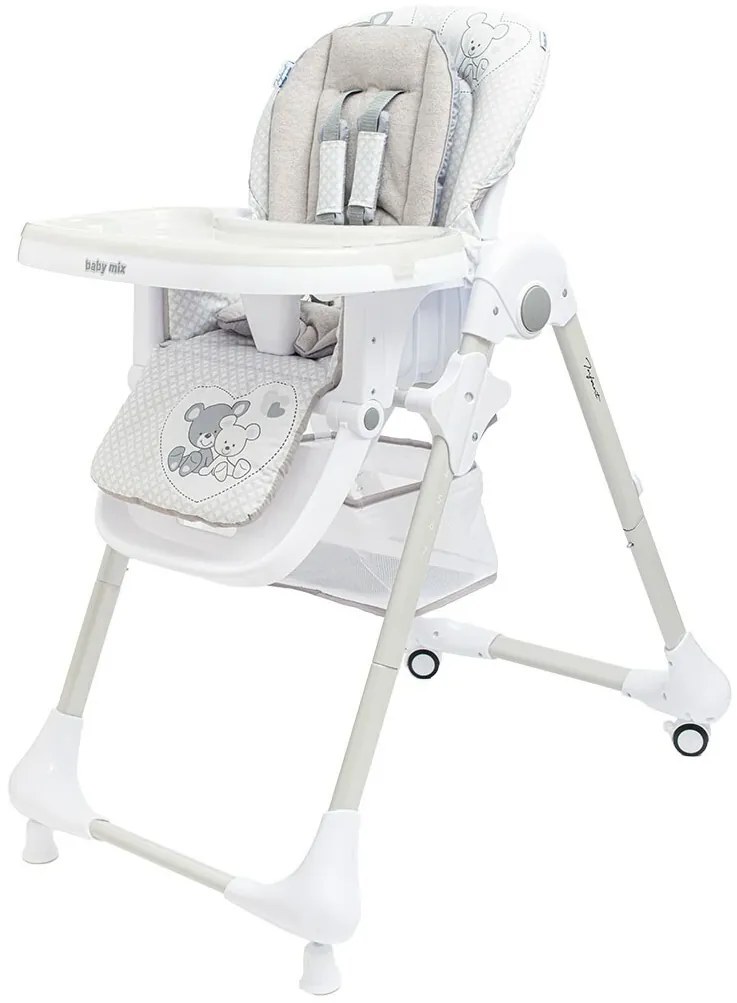 Baby Mix gyerek etetőszék, szürke