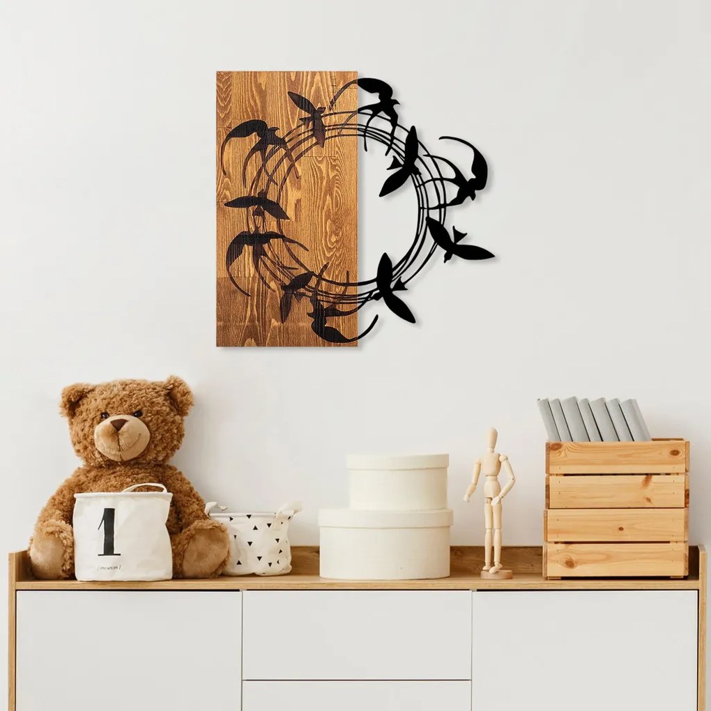 Spiral fém fa fali dekoráció, 58×58 cm – TR891TNL2367