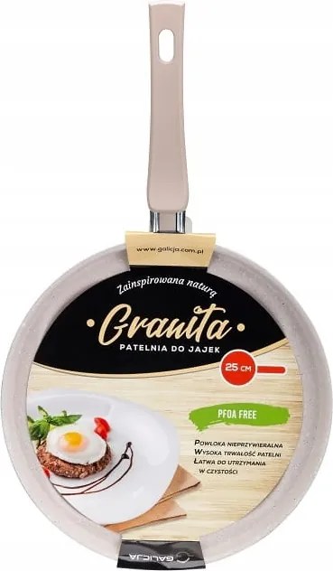 Tapadásmentes tojássütő serpenyő 25cm bézs Granita