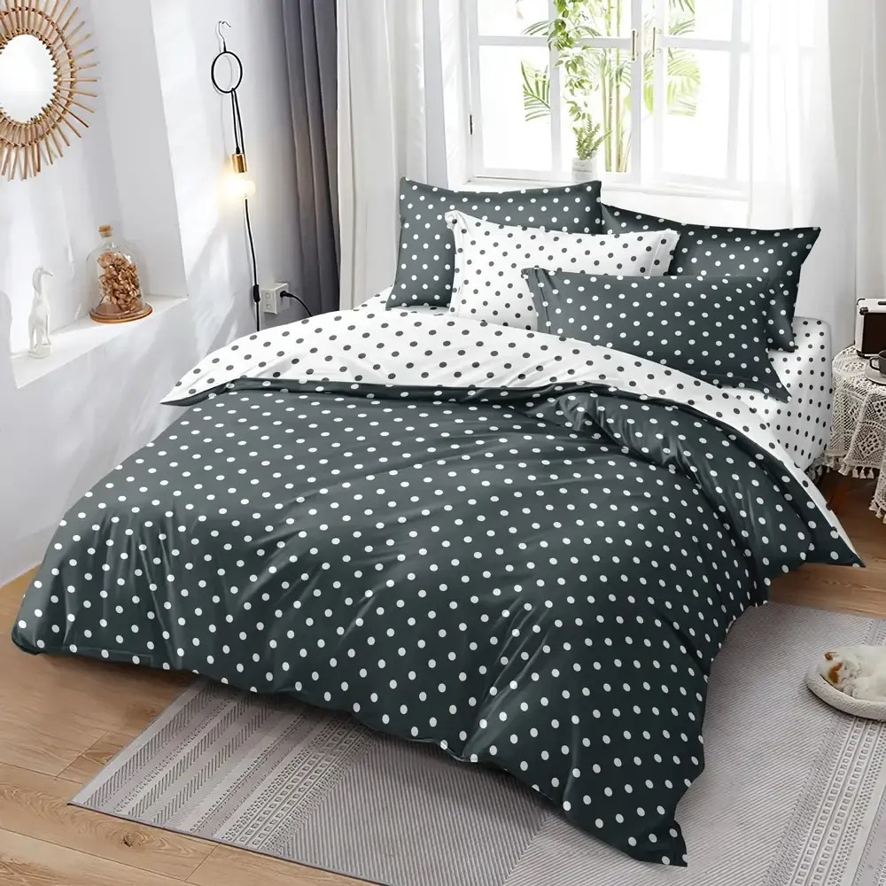 Colam szürke pamut ágyneműhuzat