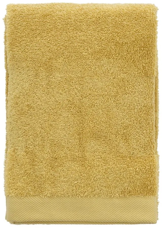 Sárga organikus pamut törölköző 50x100 cm Comfort – Södahl