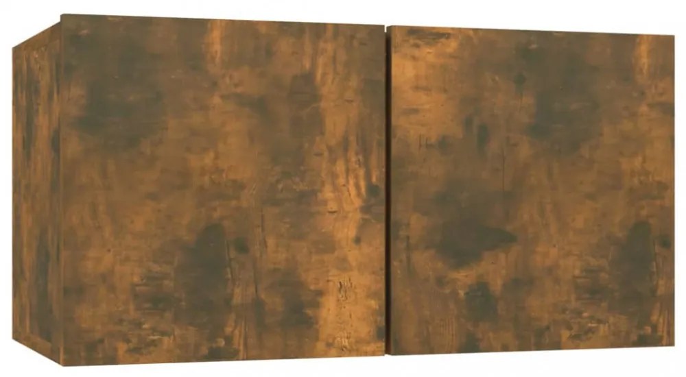 8 db füstös tölgy színű szerelt fa TV-szekrény 60 x 30 x 30 cm