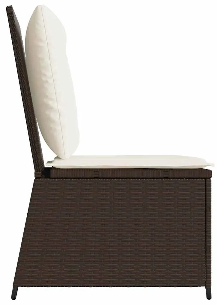 Kerti kanapé párnával Barna Poli rattan