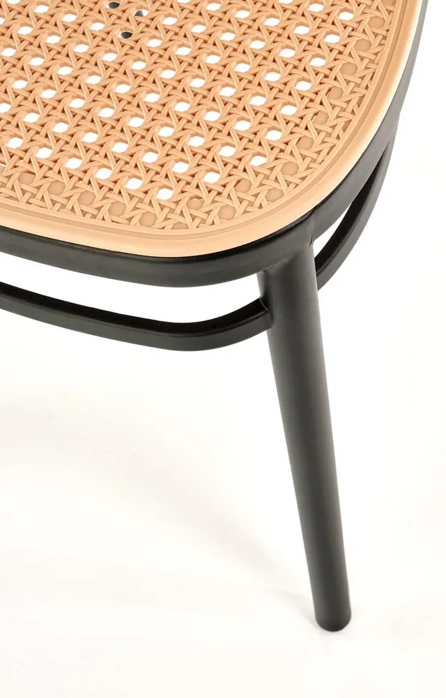Tobias étkezőszék, rattan / fekete