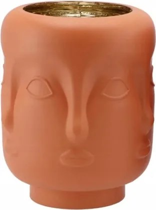 Gyertyatartó kerámia arc tükör 18cm tégla