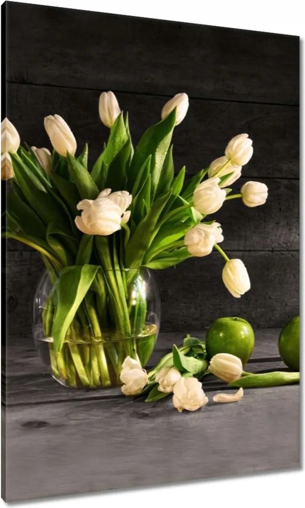 Vászonkép 70x100 Tulipánok vázában