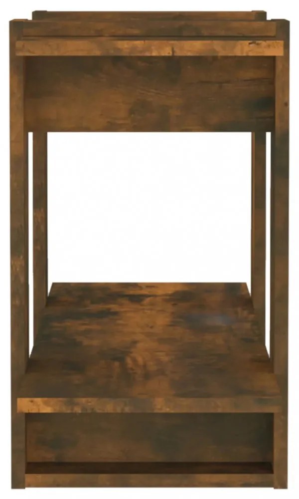füstös tölgy színű könyvszekrény/térelválasztó 80 x 30 x 51 cm