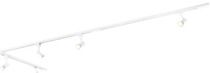Modern sínrendszer 5 spotlámpával, 1 fázisú fehér - Jeany