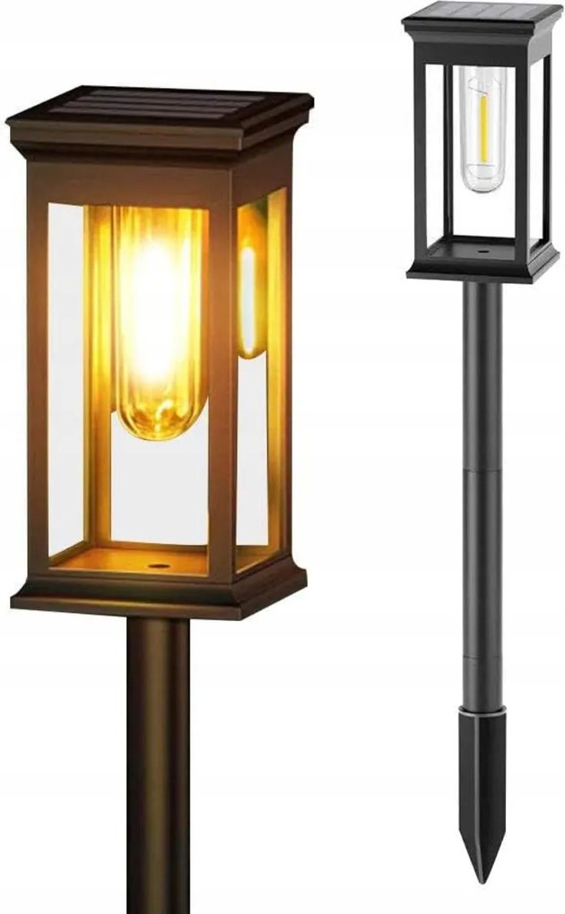 2db-os szett Napelemes LED-es beszúrós kerti lámpa izzó Filament