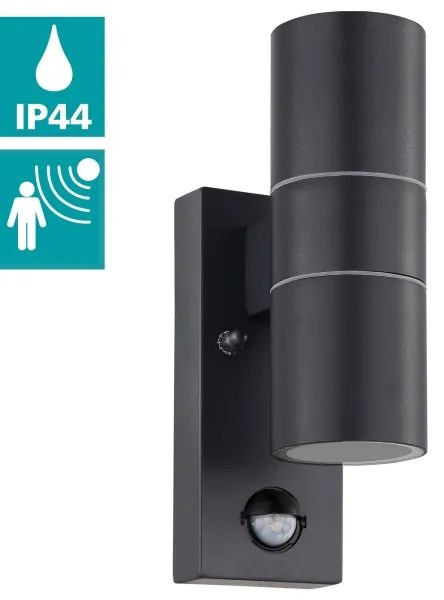 Eglo 32899-LED Kültéri fali lámpa érzékelővel RIGA 5 2xGU10/3W/230V IP44